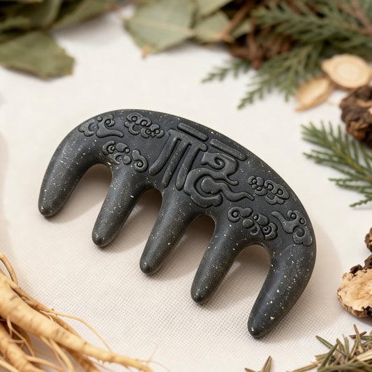 KindRevive · Handmade Herbal Massage Comb - Infused with Polygonum Multiflorum, A TCM-Inspired Wooden Comb for Scalp Care