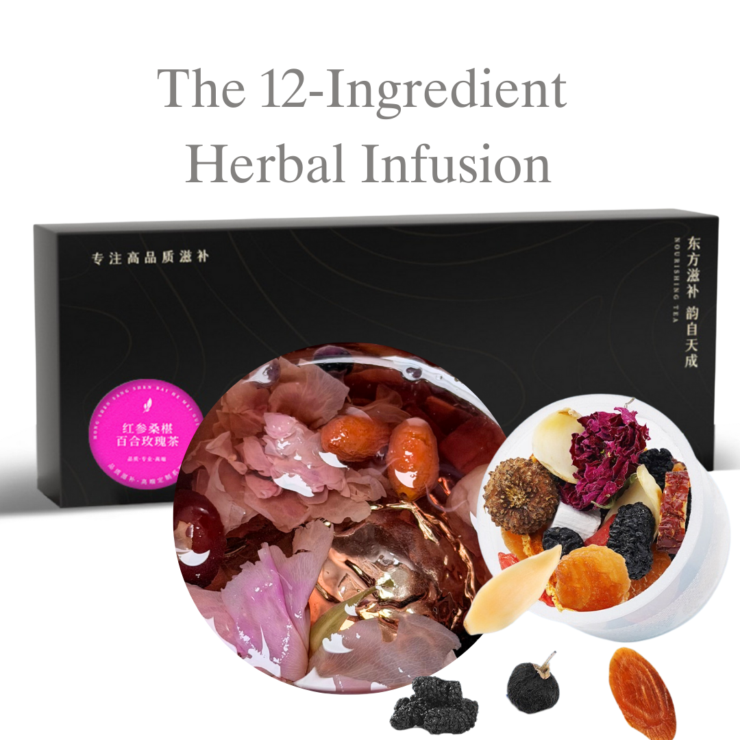 Red Ginseng & Mulberry Herbal Tea | Botanical Blend with Lily Buljube, Rose, Goji, Chrysanthemum, Red dates | 10-Pack Gift Set