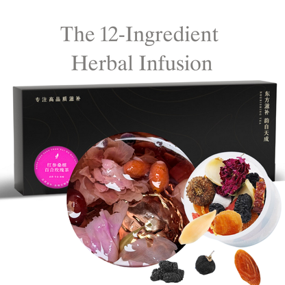Red Ginseng & Mulberry Herbal Tea | Botanical Blend with Lily Buljube, Rose, Goji, Chrysanthemum, Red dates | 10-Pack Gift Set